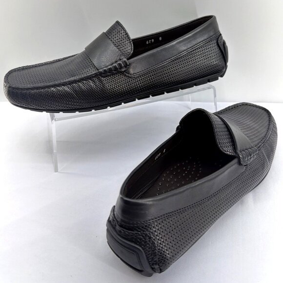 To Boot New York Magnus Men Driving Shoes Black Leather Formal Moccasins Size 8 main image 8